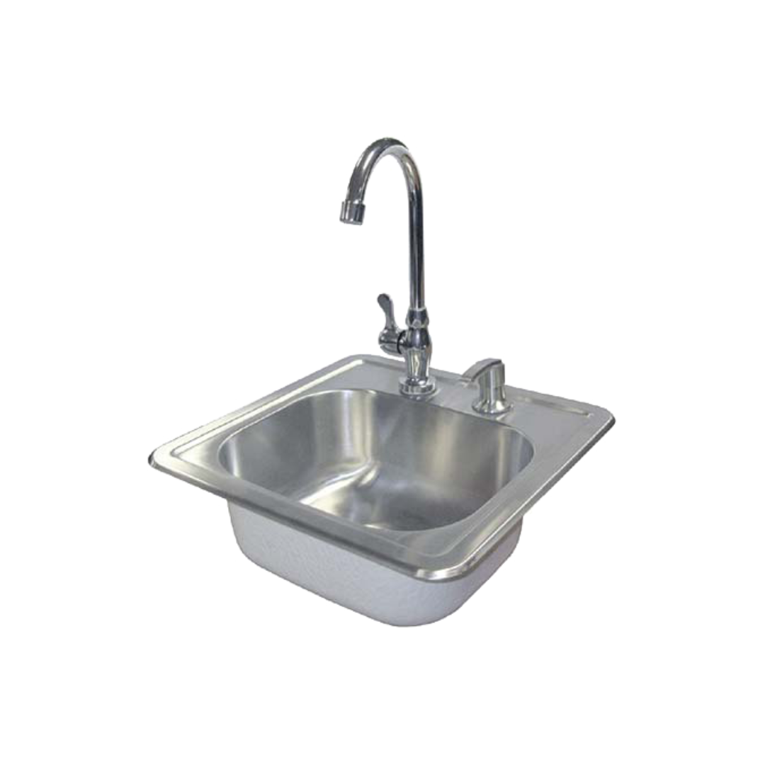 Cal Flame Stainless Steel Sink + w/ Faucet & Soap Dispenser